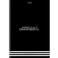 Тетрадь А4 96л клетка "Monocolour" на спирали, перфорация на отрыв, матовая ламинация 2 дизайна от магазина "Карандаш"