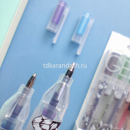 Набор гелевых ручек 8цв 0,5мм "Sketch&Art. Uni Write. Colors" корпус Soft Touch 20-0306 от магазина "Карандаш"