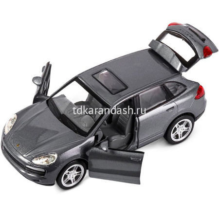 Машина "Porsche Cayenne S" серая, инерционная, металл 17,5см (свет, звук, откр.двери) JB1251140 от магазина "Карандаш"