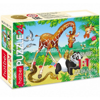 Пазлы 24 эл. "Веселые джунгли" 17,5х13см 4 вида 24ПЗ5/072659 от магазина "Карандаш"
