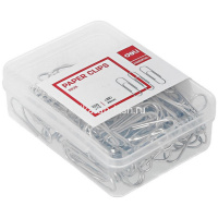 Скрепки 29мм 100шт металлические, в пластиковой коробке E0025 от магазина "Карандаш"