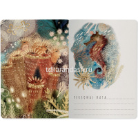 Тетрадь А5 40л клетка "Фантащия. Кораллы" прошитый блок матовая ламинация 7-40-001/141 от магазина "Карандаш"