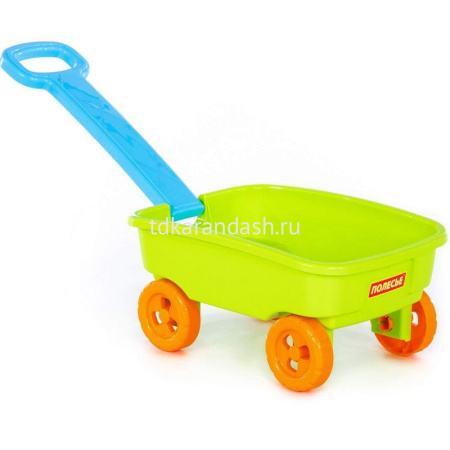 Тележка №3 36х24,5х17см с ручкой 34см пластик, 2 цвета 76786 от магазина "Карандаш"