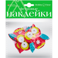 Декор.наклейки "Сказочные совы" фетр №21 3вида 2-093/21 от магазина "Карандаш"
