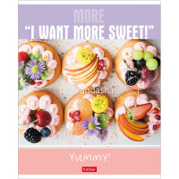Тетрадь А5 96л клетка "Yummy!" на скобе фольга 5 дизайнов 96Т5фВ1/056664 от магазина "Карандаш"