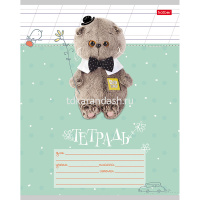 Тетрадь А5 12л косая линия "Кот Басик" на скобе 5 видов 12Т5В6/051747 от магазина "Карандаш"