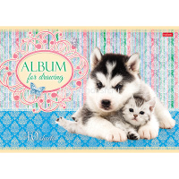 Альбом для рисования А4 40л "Маленькие друзья" на скобе 5 дизайнов 40А4В/004128 от магазина "Карандаш"