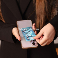 Самоклеящийся карман 65х98мм прозрачный, на чехол телефона, для двух карт, пвх 2973.С.300 от магазина "Карандаш"