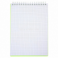 Блокнот А5 80л "Line neon. Зеленый" клетка, на спирали, пластиковая обложка 081503 от магазина "Карандаш"