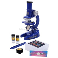 Микроскоп 10х6х19см пластик, с инструментами и подсветкой 1005583R/C2108 от магазина "Карандаш"