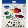 Карандаши акварельные 24 цвета "Acmeliae" с кисточкой круглые дерево, картон 9401-24
