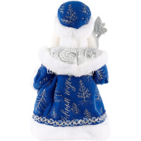 Дед Мороз 30см в синей шубе и с мешком подарков (звук) Т-5548 от магазина "Карандаш"