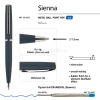 Ручка шариковая "Sienna" 1,0мм синяя, автомат, синий металлический корпус 20-0222 от магазина "Карандаш"