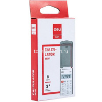 Калькулятор 8 разрядов 105х63х15мм с крышкой, белый/оранжевый E39217/OR от магазина "Карандаш"