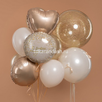 Шар воздушный 46см(18") Круг "С Днем Рождения! Роскошь конфетти" фольга 26245 от магазина "Карандаш"