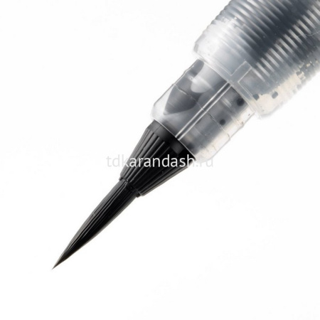 Кисть для калиграфии "Brush Pen" черные чернила, тонкая, в блистере XFP5F от магазина "Карандаш"