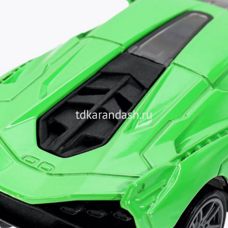 Машина "Lamborghini sian" салатовая, инерционная, металл 10см, двери (открывающиеся двери) от магазина "Карандаш"