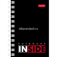 Блокнот А7 40л "INSIDE" клетка, на спирали, 3 дизайна 076718 от магазина "Карандаш"