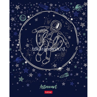 Тетрадь А5 48л клетка "Астронавт" на скобе 3D фольга матовая ламинация 5 дизайнов 48Т5лофВ1 от магазина "Карандаш"