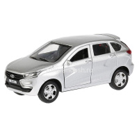 Машина "Lada Xray" серебристая, инерционная, металл 12см (открывающиеся двери) XRAY-SL от магазина "Карандаш"