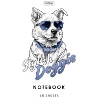 Тетрадь А5 48л клетка "Зверье мое" на скобе, пластиковая обложка с печатью 5 дизайнов 088631 от магазина "Карандаш"