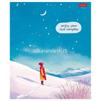 Тетрадь А5 48л клетка "Наедине с собой" на скобе, пластиковая обложка, 5 дизайнов 48Т5В1пл/087646 от магазина "Карандаш"