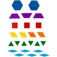 Набор магнитных фигур, пластик, (7 цветов, 24 фигуры) пакет с подвесом 8071908 от магазина "Карандаш"