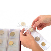 Альбом для монет 22,4*22,4см кожзам коричневый 2855-204 от магазина "Карандаш"