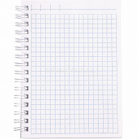 Записная книжка А6 80л клетка на спирали, бумвинил металлик розовый 80ЗК6бвВ1гр от магазина "Карандаш"