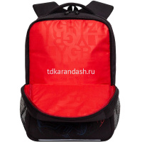 Рюкзак 26х39х19см, 700гр, 2 отделения, 3 кармана, черный/синий "Машина" RB-556-2/1 от магазина "Карандаш"