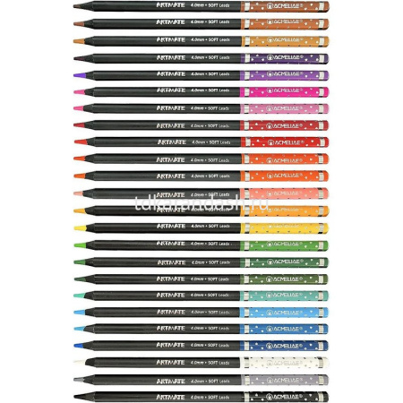 Карандаши 24 цвета "Blackwood Artmate" 12шт. двусторонние трехгранные дерево, картон 43186 от магазина "Карандаш"