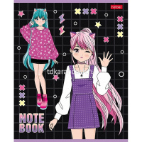 Тетрадь А5 48л клетка "Неко-Тян_аниме" на скобе выборочный лак 5 дизайнов 080275 от магазина "Карандаш"