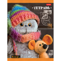 Тетрадь А5 18л клетка "Кот Басик" на скобе 5 дизайнов 18Т5В1/042723 от магазина "Карандаш"