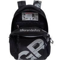 Рюкзак 32х42х22см, 1100гр, 2 отделения, 4 кармана, черный/серый светоотражающий RU-423-14/6 от магазина "Карандаш"