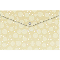 Папка-конверт на кнопке "Pastel Dots" А4 пластик, полупрозрачная 53292 от магазина "Карандаш"