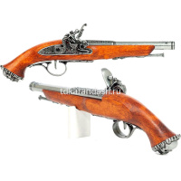Пистоль пиратский 18 века системы флинтлок 36см металл, дерево DE-1103-G от магазина "Карандаш"