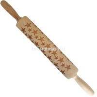 Скалка для лепки с узором 35х17х5см "Ассорти" дерево Y8843-19 от магазина "Карандаш"