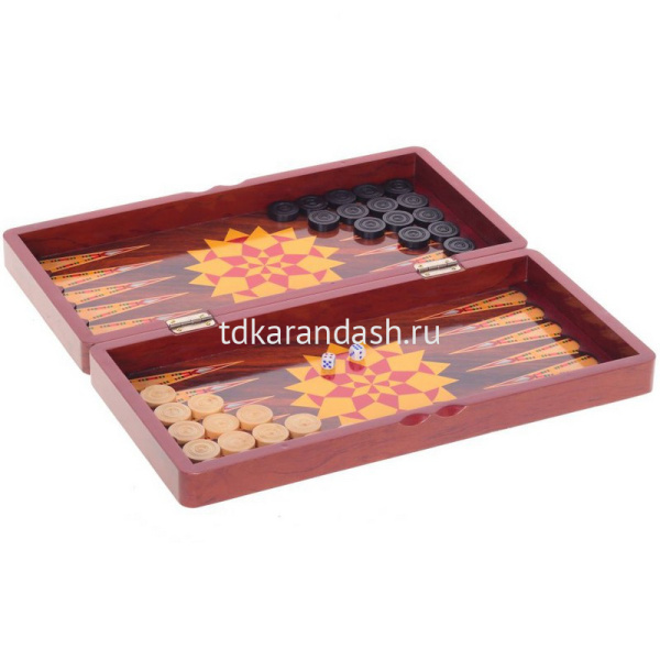 Игра настольная 3 в 1 (шахматы, шашки, нарды) 39,5х20х6см 676629 от магазина "Карандаш"