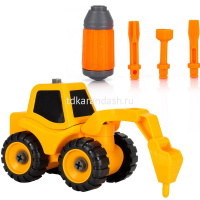 Игровой набор Bebelot "Экскаватор-молот" (17,5 см, разборн., отвёртка, 3 насадки) от магазина "Карандаш"