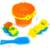 Набор д/песка "На речке" (ведро, 2 машинки, лопатка) 70180 от магазина "Карандаш"