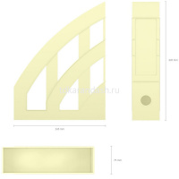 Лоток д/бумаг вертикальный "Office Pastel" ширина 7,5см желтый, пластик 55581 от магазина "Карандаш"