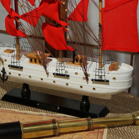 Корабль "Secret. Алые Паруса" 48х9х44см дерево, ткань, металл MM-YQY-128650 от магазина "Карандаш"