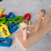 Игра логическая "Сортер. Ключики" 22х11х6,5см 16 деталей, дерево 11379-24 от магазина "Карандаш"