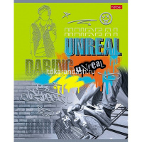 Тетрадь А5 48л клетка "Нереально смелый" на скобе 3D фольга матовая ламинация 5 дизайнов 079129 от магазина "Карандаш"
