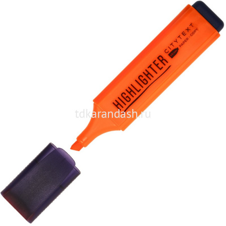Маркер текстовыделитель "CityText" оранжевый, клиновидный наконечник, толщина линии 1-5 мм 22-0039