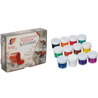 Краски акриловые 12 цветов 20мл матовые 29С 1747-08 от магазина "Карандаш"