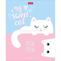 Тетрадь А5 18л клетка "Ушки на макушке" на скобе тиснение 5 дизайнов 18Т5тВ1/063105 от магазина "Карандаш"