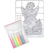 Набор красок по стеклу с трафаретом "Цветочная фея" 30С 1947-08 от магазина "Карандаш"