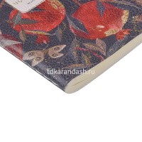 Тетрадь А5 60л линия "Flora. Гранат" прошитый блок, искусственная кожа 7-60-1316/06 от магазина "Карандаш"