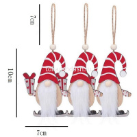 Украшение подвесное Гном 13х8см дерево/текстиль 3 вида HG18-538 от магазина "Карандаш"